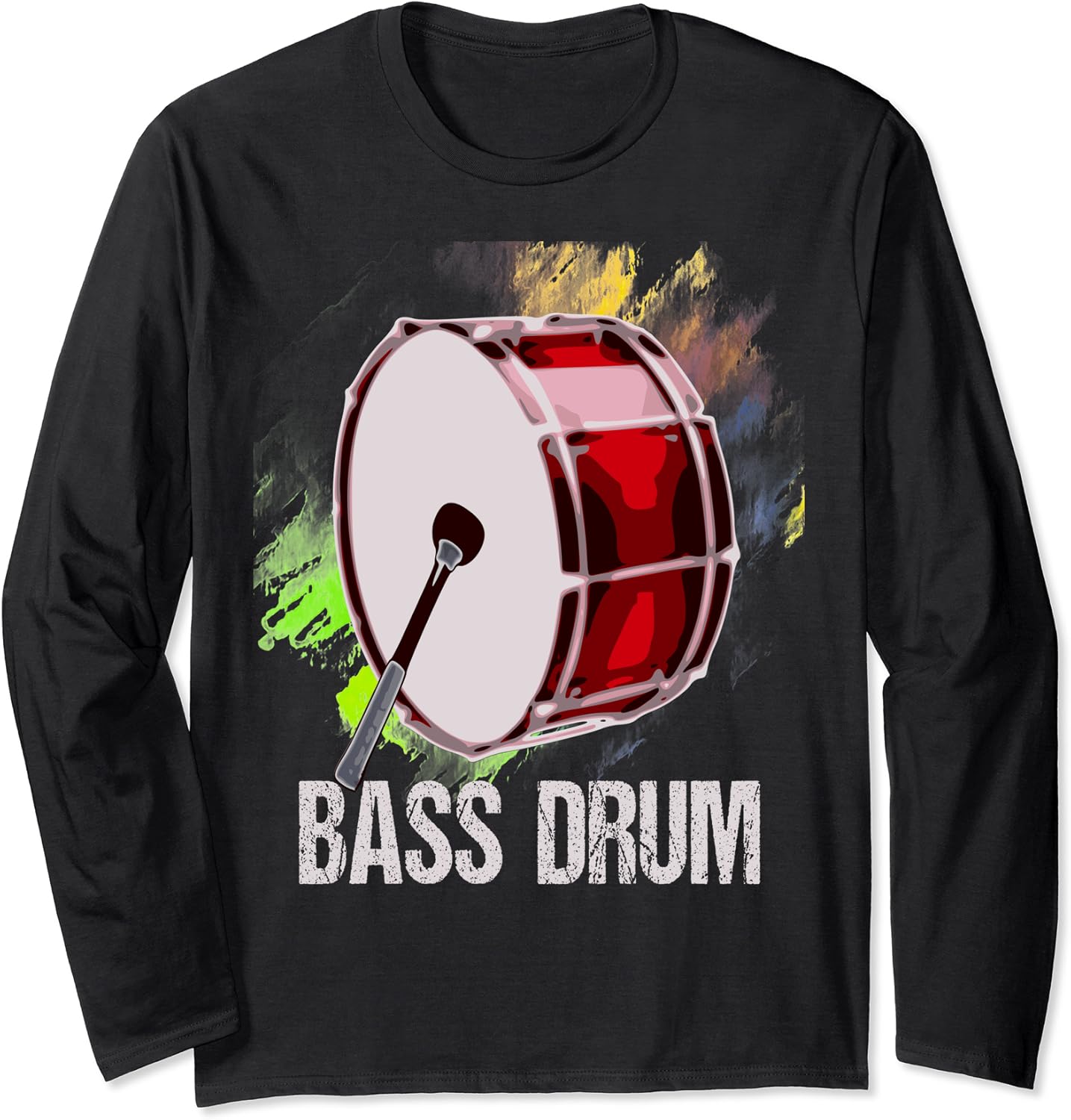 Bass Drum Player Vintage Musician Gift Long Sleeve TShirt
